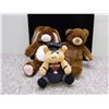 Image 1 : Lot of 3 Plush Teddy Bear, Bunny Rabbit and Harley Davidson Pig Build a Bear