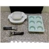 Image 1 : Corningware Fridge Food Storage Containers, Muffin Tray Glazed, Black Twist Lock On Pot Handles