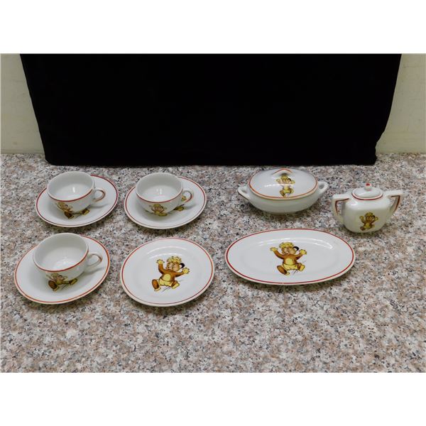 Lot of 10 Vintage Eatons Punkinhead Tea Set circa 1950s Made in Japan