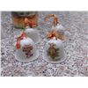 Image 2 : Lot of 7 Christms Wishing Bells from Hudson Bay Co and Tall Candle Holder Winter Cabin