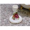 Image 2 : Pair of Newhall Fine Bone China Candle Holders and Footed Bowl Marked TK 24