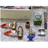 Image 2 : Box Full of Plumbing Parts, Bronze Valve, Copper Tubing, Connectors, Solder, Etc