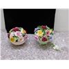 Image 1 : Lot of 2 Adderley Bone China Large Floral Bouquet