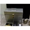 Image 4 : Lot of Office Supplies Calculators, Pencil Sharpeners, Letter Holder, Metal File Lockbox