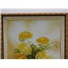Image 2 : Framed Original Oil Painting Impressionist W. Gothe Yellow Flowers in Vase Chrysanthemums