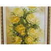 Image 3 : Framed Original Oil Painting Impressionist W. Gothe Yellow Flowers in Vase Chrysanthemums