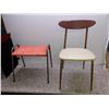 Image 2 : Lot of 2 Kitchen Stool and Wooden Chair Vintage