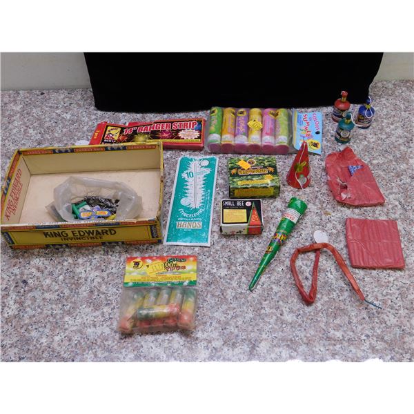 Lot of Assorted Firecrackers, Party Poppers Crackers Sparklers Flammable Crackers