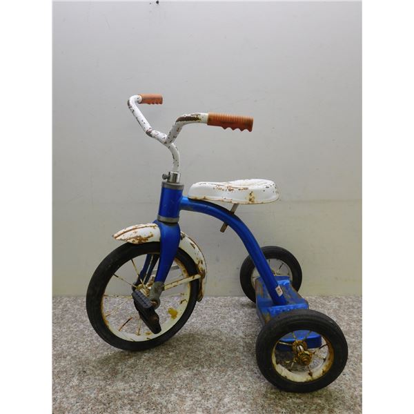 Vintage Made in Canada Blue Tricycle Lawn Decor