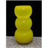 Image 1 : Yellow Art Glass Vase 11" Tall