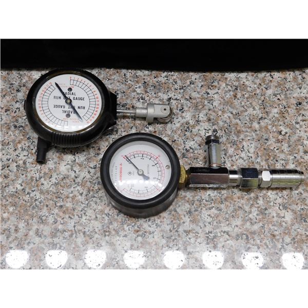 Lot of 2 Yokohama Pressure Guage, Radial Run Out Guage