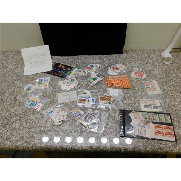 Bundle of Vintage Stamps Canada USA, World, Used and Unused