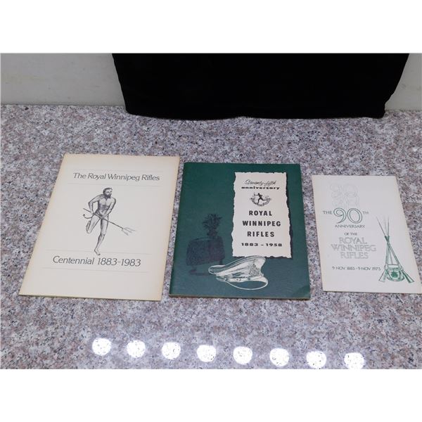 Lot of 3 Royal Winnipeg Rifles Regiment Booklets 1958, 1973, 1983
