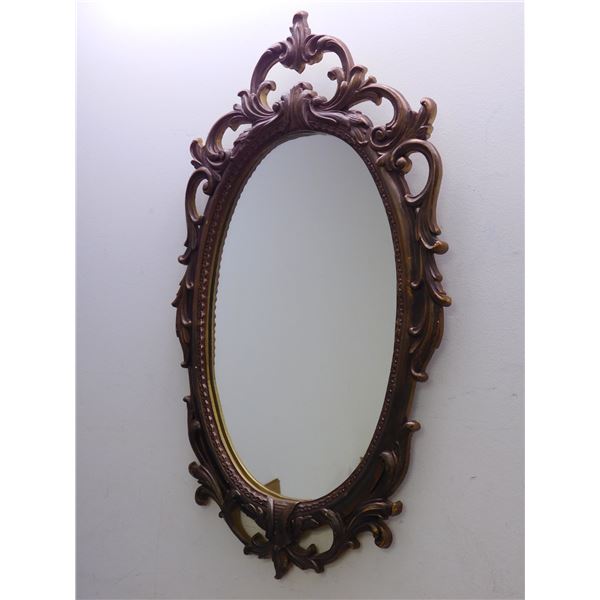 Oval Wall Mirror Ornate Frame Durwood