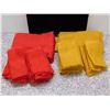 Image 1 : Red and Yellow Dolan Tablecloth Table Setting Pieces Jolentex Decke Marken Knit Fringe