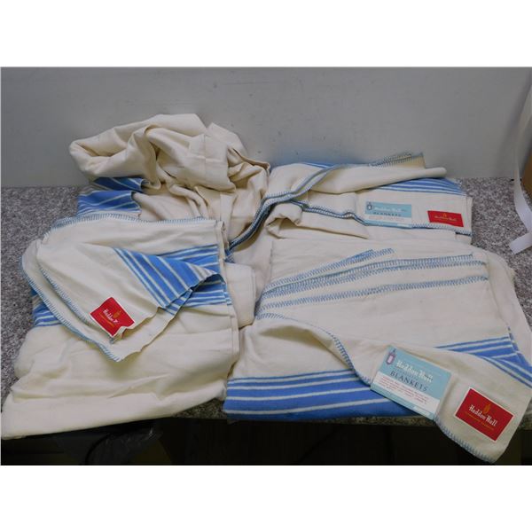 Lot of 4 Haddon Hall Flannel Blankets NOS