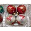 Image 3 : Lot of 8 2 Sets of 4 Vintage Christmas Glass Ornaments Balls Mercury Glass Concave Reflector
