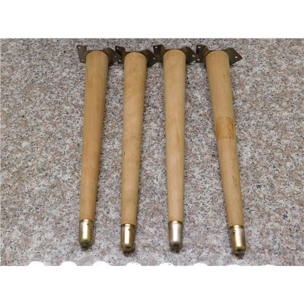 Set of 4 Tapered Wooden Table Legs Furniture Legs 15.5" Tall
