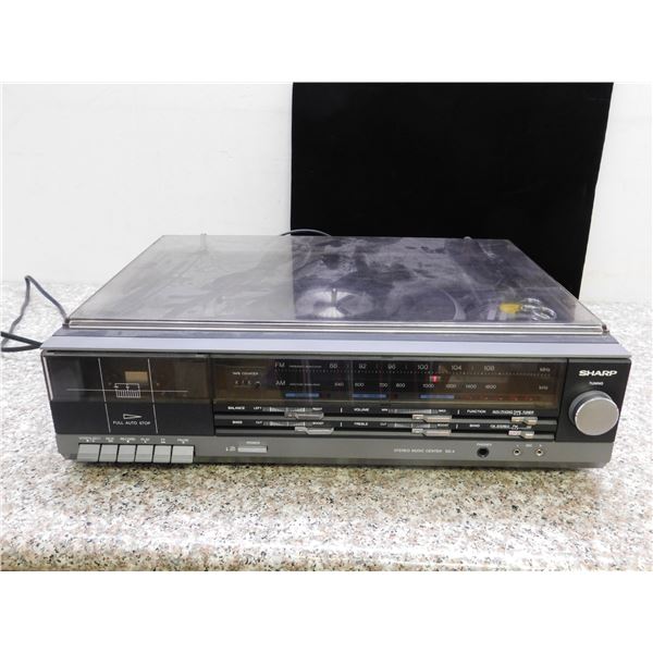 Sharp Stereo SG-4C Turntable Record Player and Cassette Deck