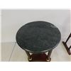 Image 4 : Marble Top Walnut Side Table