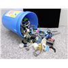 Image 1 : Bucket of CONSTRUX Fisher Price Parts & Pieces