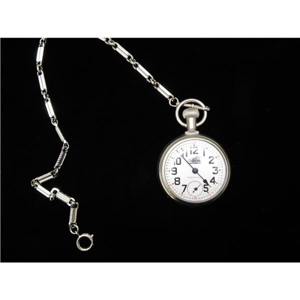 Westclox Railroad Watch Pocket Watch Works Mechanical Wind Up