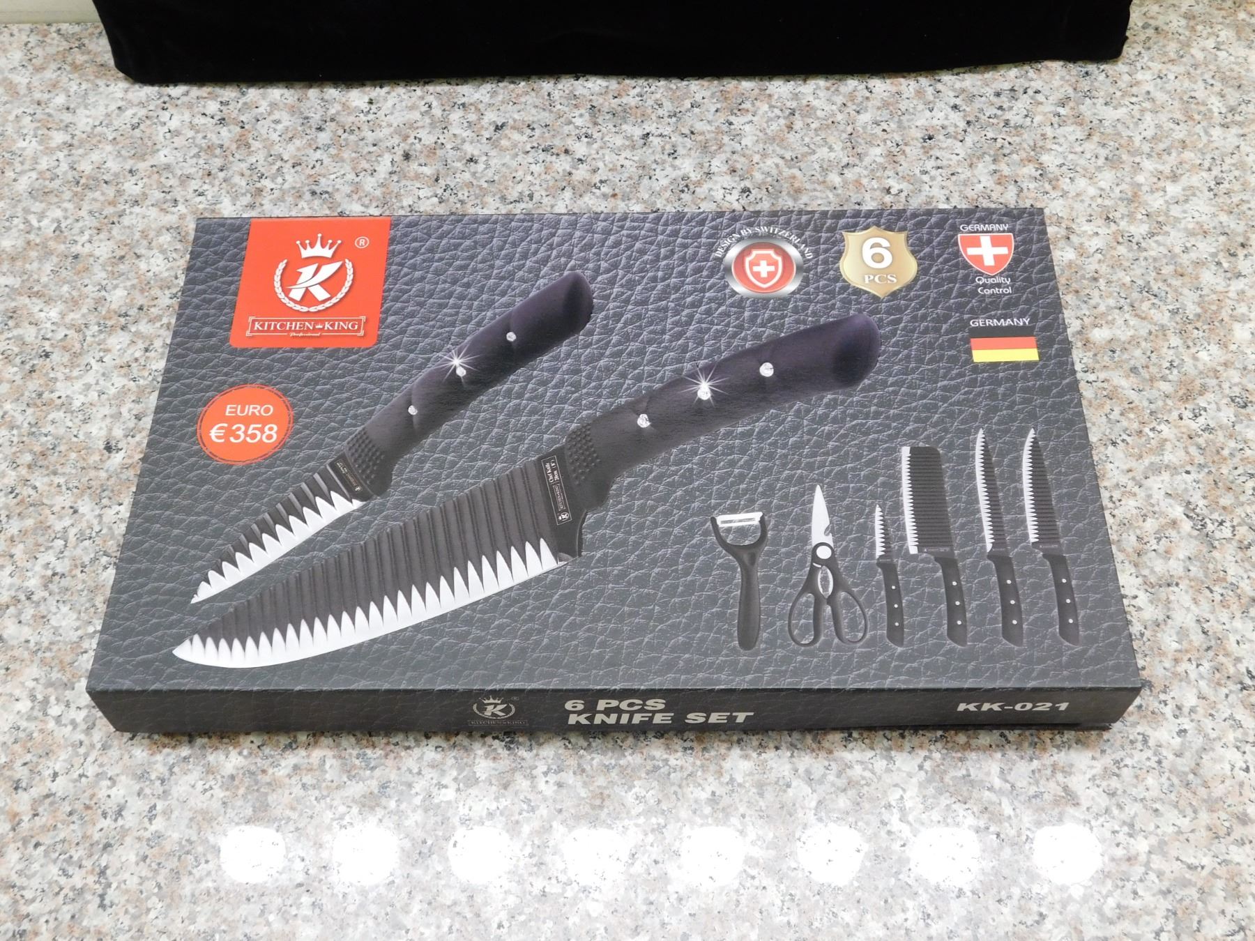 Kitchen King 6 Pcs Knife Set KK021 Black Germany
