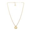 Image 1 : Christian Dior Gold-tone CD Pendant Charm Necklace