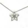 Image 6 : NEW 14K White Gold 16" 0.64 ctw Round Baguette Diamond Open Star Pendant Necklac