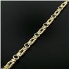 Image 5 : 14K Yellow Gold 7" Fancy Link 2.0 ctw Genuine Bezel Oval Multi Gemstone Bracelet