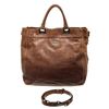 744  Prada Brown Leather 2 Way Shoulder Bag
