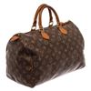 Image 2 : Louis Vuitton Brown Monogram Canvas Speedy 35 Satchel Bag