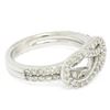 Image 7 : 14K White Gold 1.05 ctw Round Brilliant Diamond Interlocking Loop Love Knot Ring