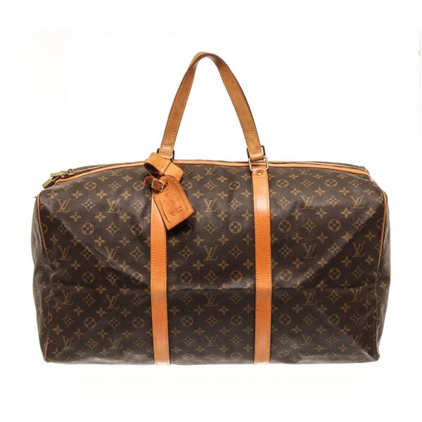 Louis Vuitton Monogram Canvas Leather Sac Souple 55 cm Duffle Bag