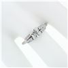 Image 3 : Antique Art Deco Platinum European Diamond Solitaire Engagement or Promise Ring
