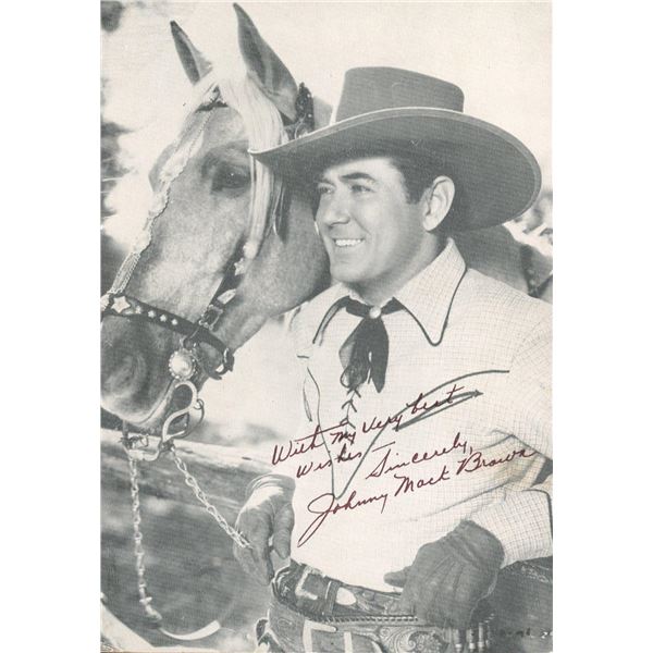 Johnny Mack Brown signed movie photo