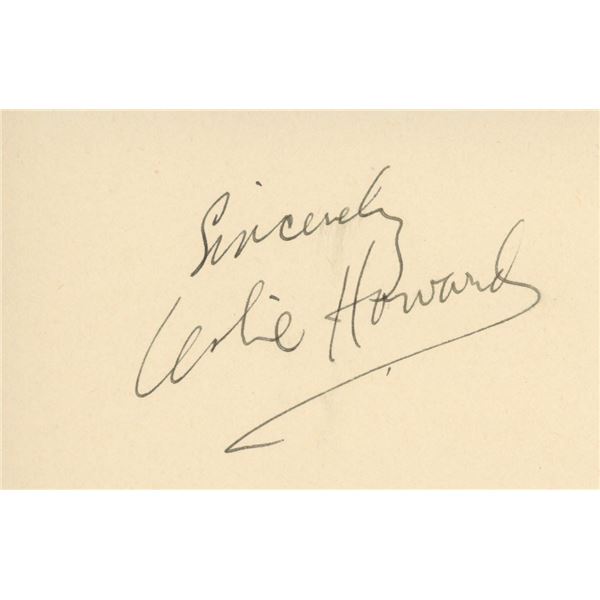 Leslie Howard signature cut