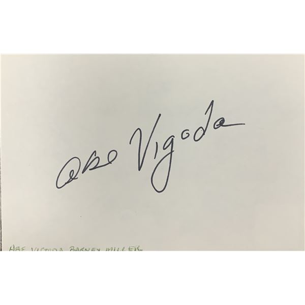 The Godfathers Abe Vigoda original signature