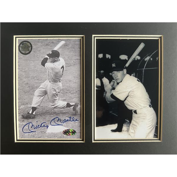 Mickey Mantle signed photo. GFA authenticated