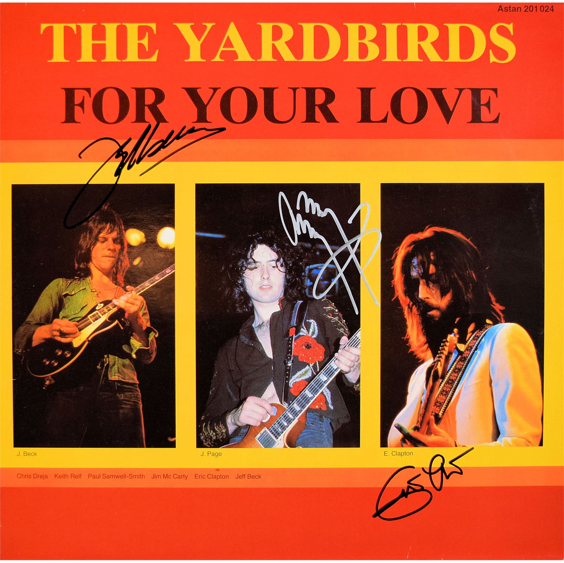The Yardbirds signed For Your Love album