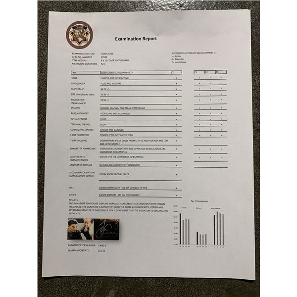 Tom Cruise signed photo