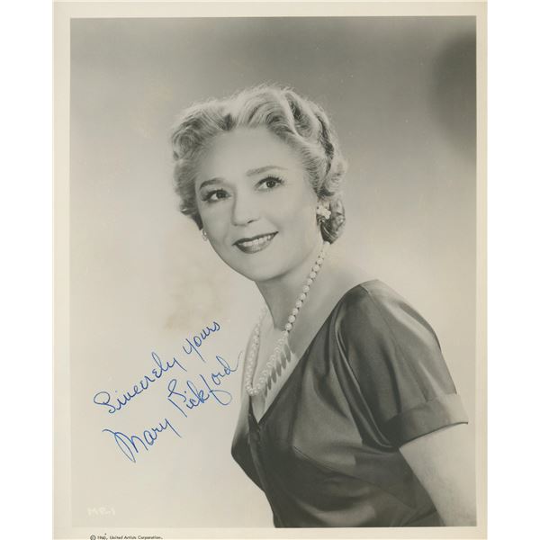 Mary Pickford signed photo