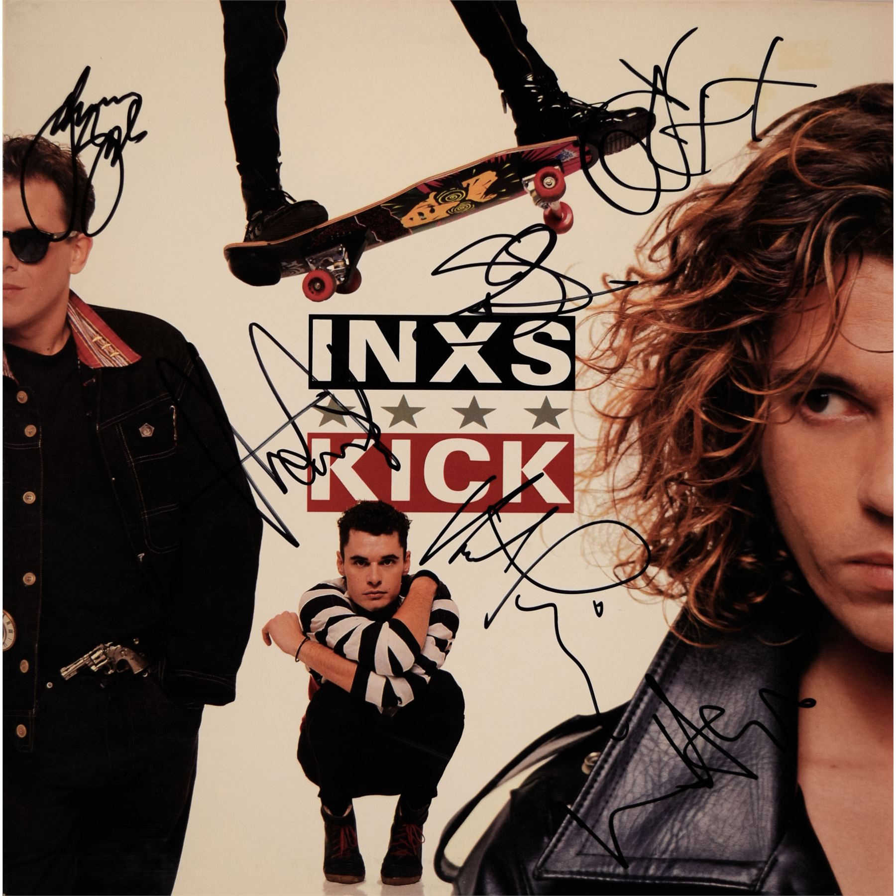 INXS Signed Kick Album inxs-signed-kick-album