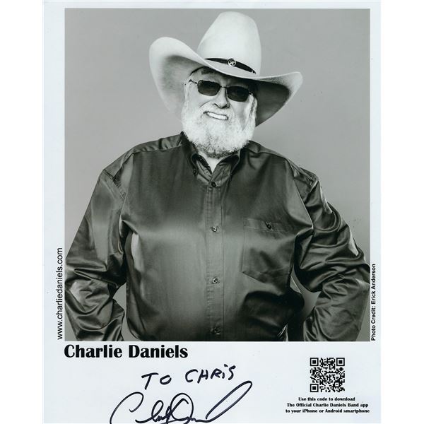 Charlie Daniels signed photo