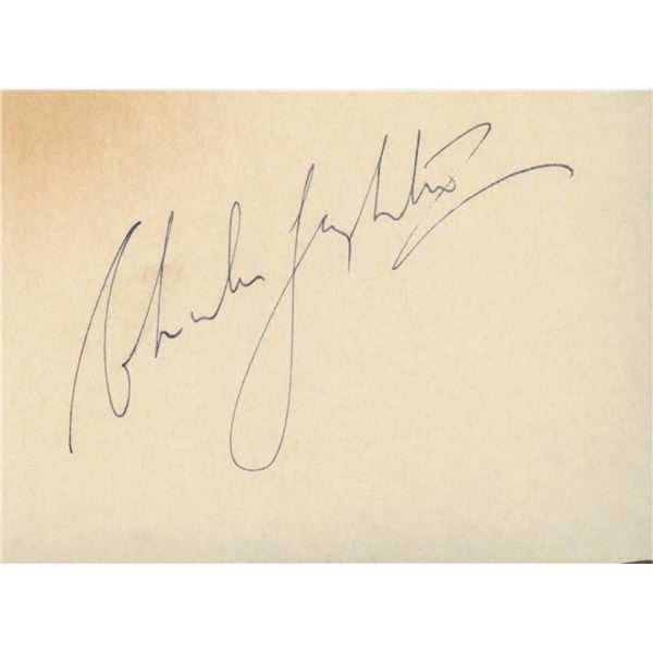 Charles Laughton signature cut
