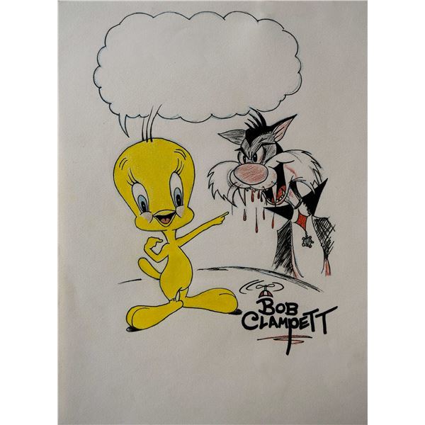 Bob Clampett drawn and signed sketch