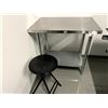 Image 1 : 36"X24" STAINLESS STEEL PREP TABLE WITH STOOL
