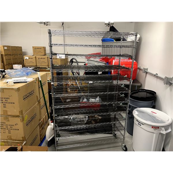 48X18X78 - 11 SHELVES METRO TYPE ROLLING RACK