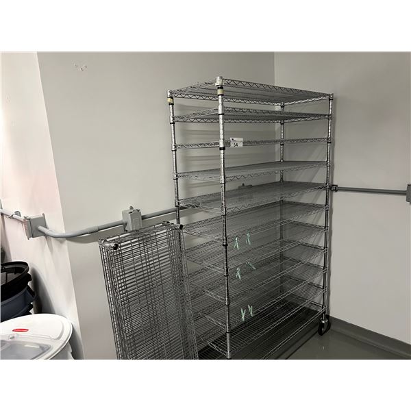48X18X78 - 11 SHELVES METRO TYPE ROLLING RACK