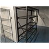 Image 1 : BLACK METAL STORAGE RACK. 6'6"X2'X78" HIGH.